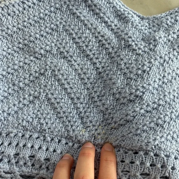 Hollister Light Blue Knit Crop Top - Picture 7 of 8